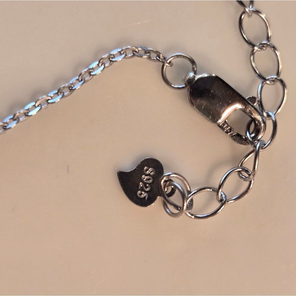 Celestial Silver Necklace with Moon and Star Pendant - Picture 5 of 9